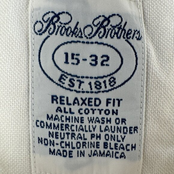 VTG Brooks Brothers Short Sleeve Button Up Shirt Adult Cotton Relaxed 15 Neck - Picture 1 of 15